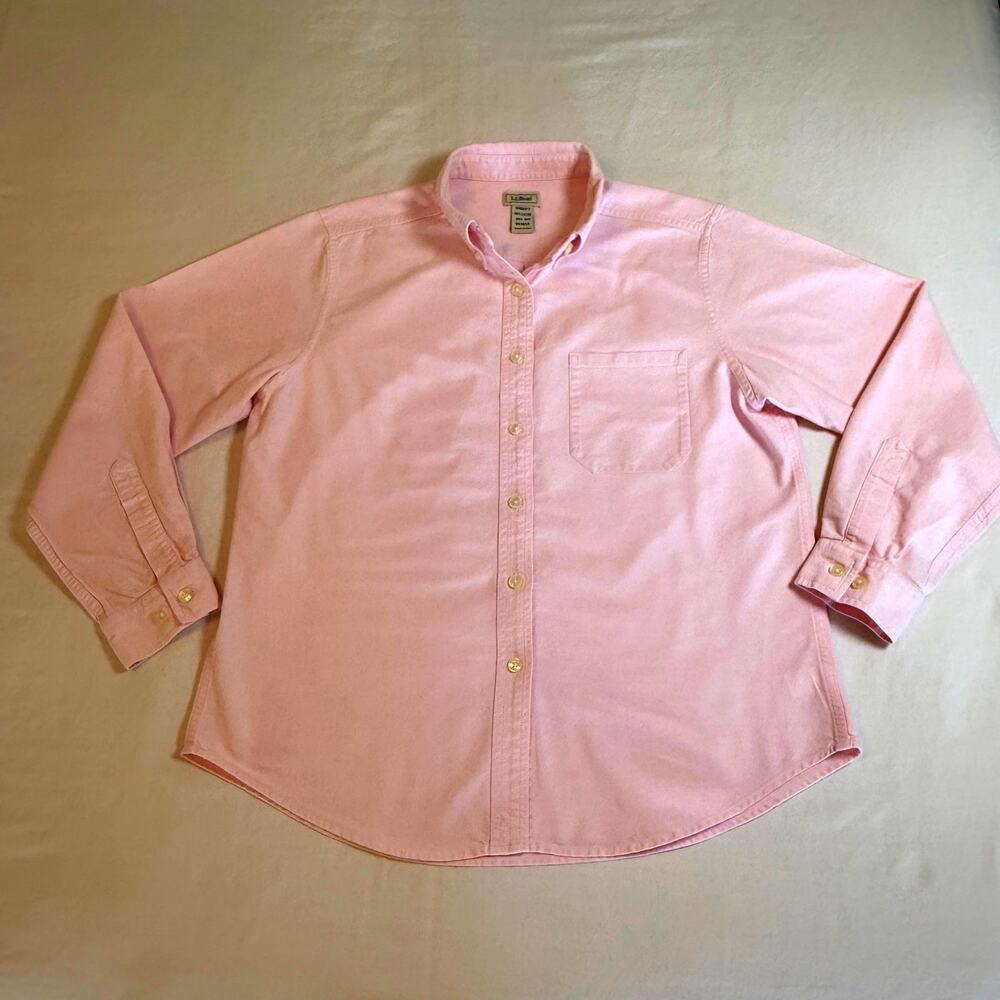 L.L.Bean Classic Women's Cotton Oxford Style Shirt Medium